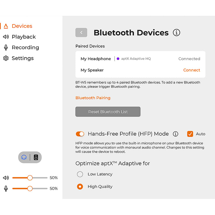 Adaptateur Bluetooth Gaming BT-W5 aptX Adaptive